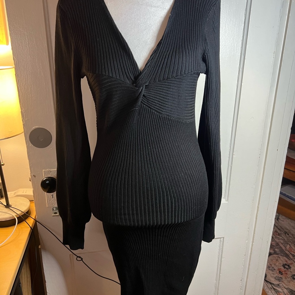 Proenza Schouler Black Ribbed Knitwear